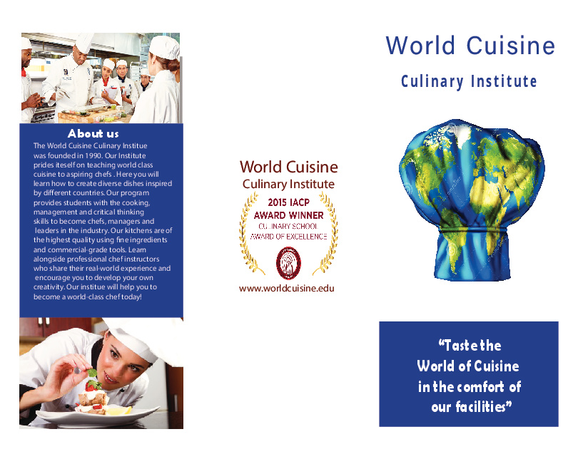 World Culinary Institute Brochure Design